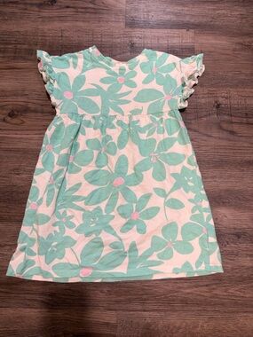 Old Navy Mint Green and Pink Floral Cotton Dress